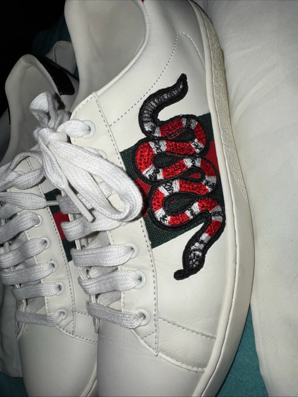 Gucci white leather